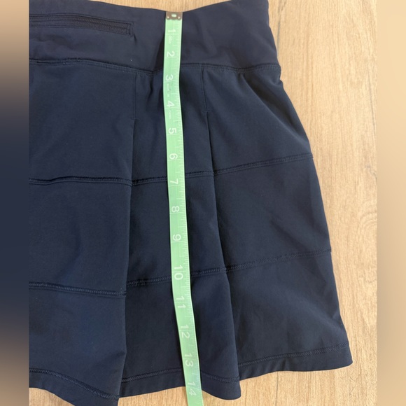 Lululemon Pace Rival Mid-Rise Tennis Skirt Pockets Navy Blue Size 6 - Picture 9 of 11